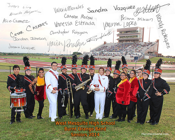 Burnt Orange Band Senior Photo 2014